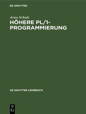 cover image of Höhere PL/1-Programmierung
